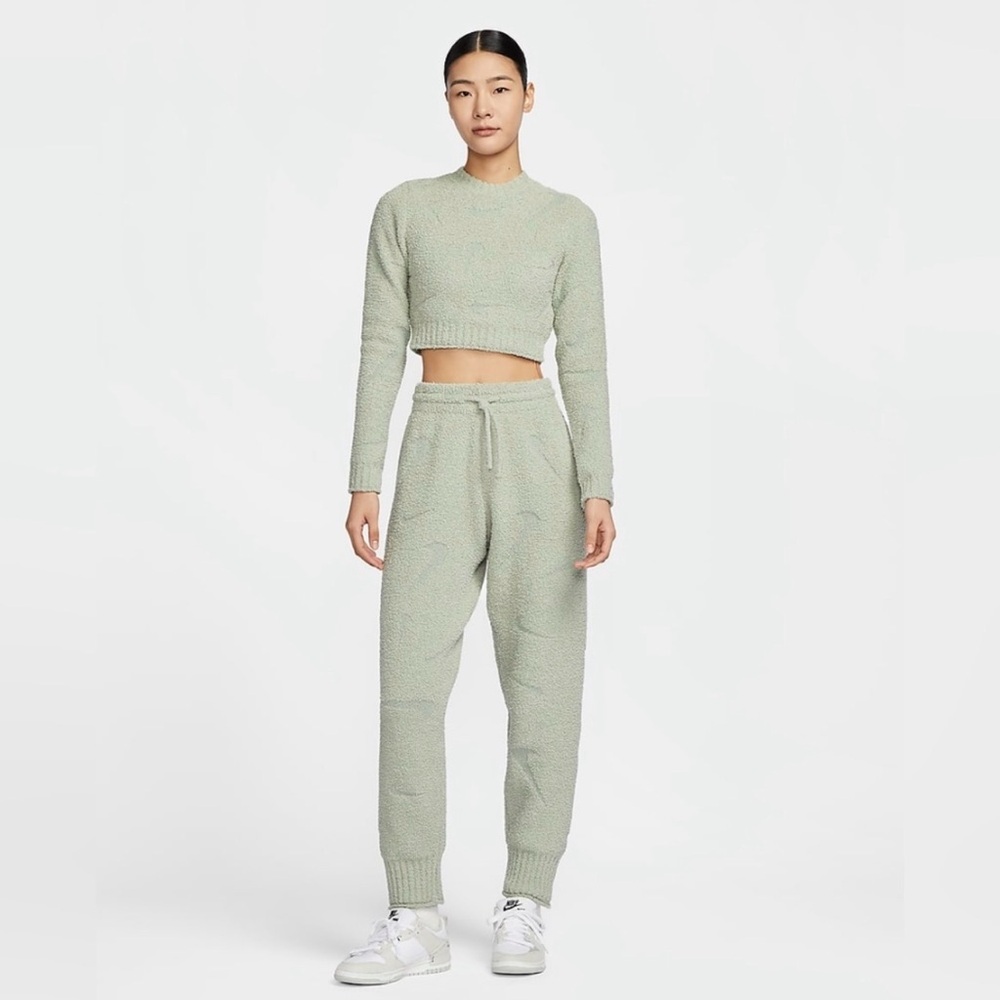 Nike Phoenix Cozy Bouclé Oversized Knit Pants | Jade Horizon | Size XL